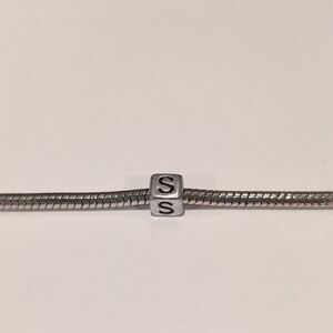 Silver S Spacer Charm for Pandora‎ Style Bracelet